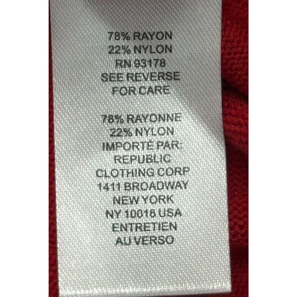 Tahari Sweater Womens 1X Red Rib Band Pullover Long Sleeve Rayon Blend NWT - Picture 10 of 13